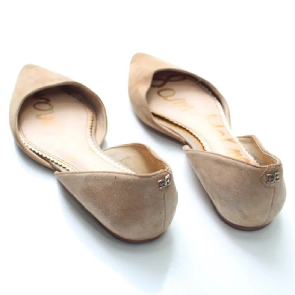 Sam Edelman Cream Flats with Pointed Toe and Metallic Accent - Picture 2 of 11